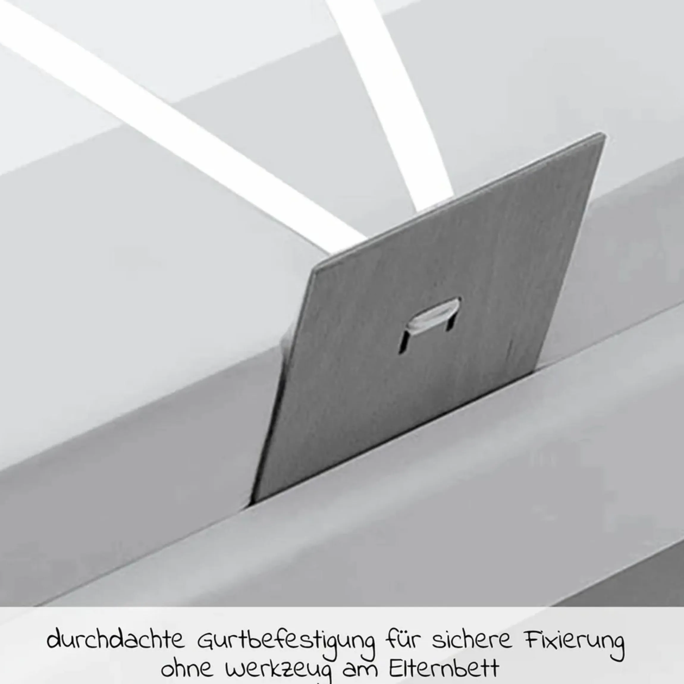 Beistellbett Boxspring inkl. Gratis Matratze Classic Soft - Weiß lackiert - Kollektion 2024
