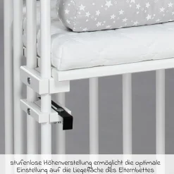 Beistellbett Boxspring inkl. Gratis Matratze Classic Soft - Weiß lackiert - Kollektion 2024