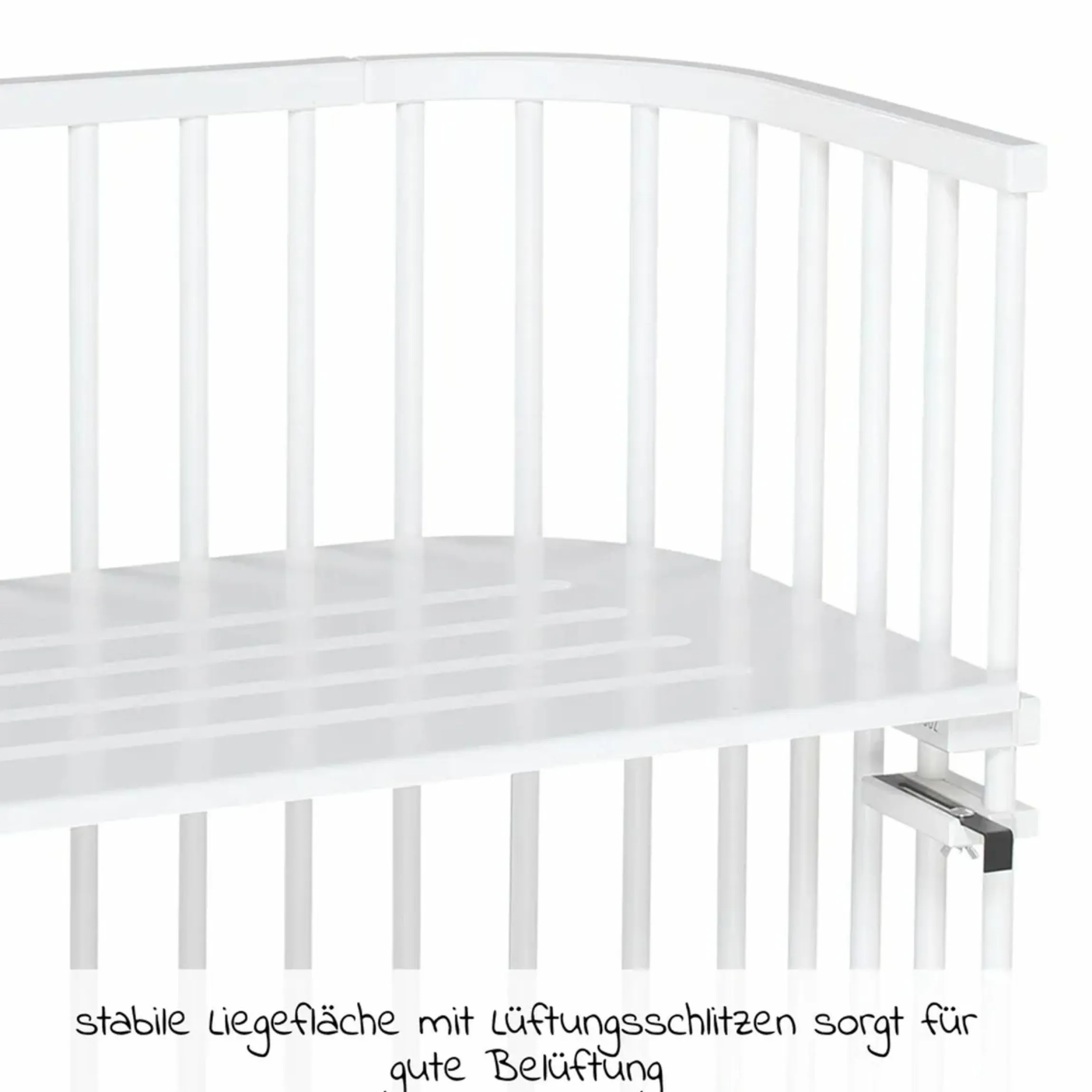 Beistellbett Boxspring inkl. Gratis Matratze Classic Soft - Weiß lackiert - Kollektion 2024