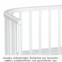 Beistellbett Boxspring inkl. Gratis Matratze Classic Soft - Weiß lackiert - Kollektion 2024