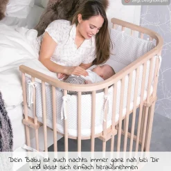 Beistellbett Boxspring inkl. Gratis Matratze Classic Soft - Natur unbehandelt - Kollektion 2024