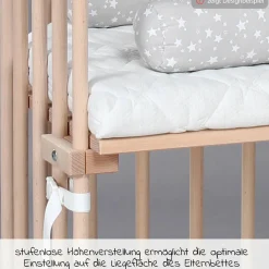 Beistellbett Boxspring inkl. Gratis Matratze Classic Soft - Natur unbehandelt - Kollektion 2024