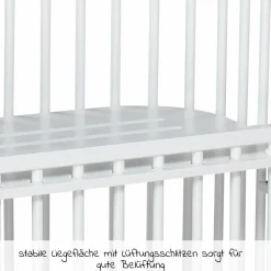 Beistellbett Maxi Comfort Plus - Weiß lackiert - Kollektion 2024