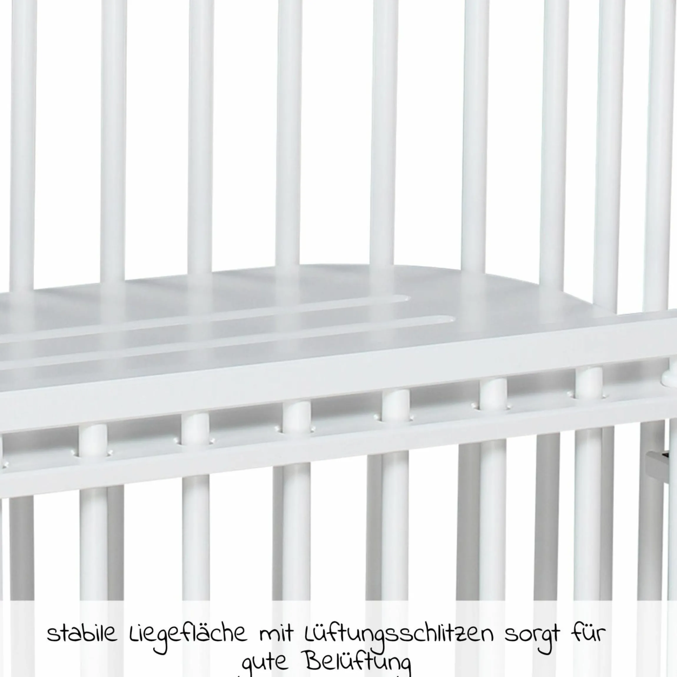 Beistellbett Maxi Comfort Plus - Weiß lackiert - Kollektion 2024