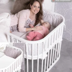Beistellbett Maxi Comfort Plus - Weiß lackiert - Kollektion 2024