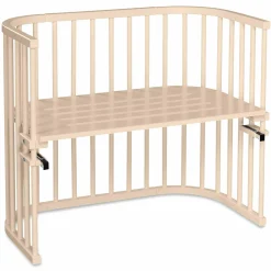 Beistellbett Maxi extra Groß - auch für Zwillinge - Beige lackiert - Kollektion 2024