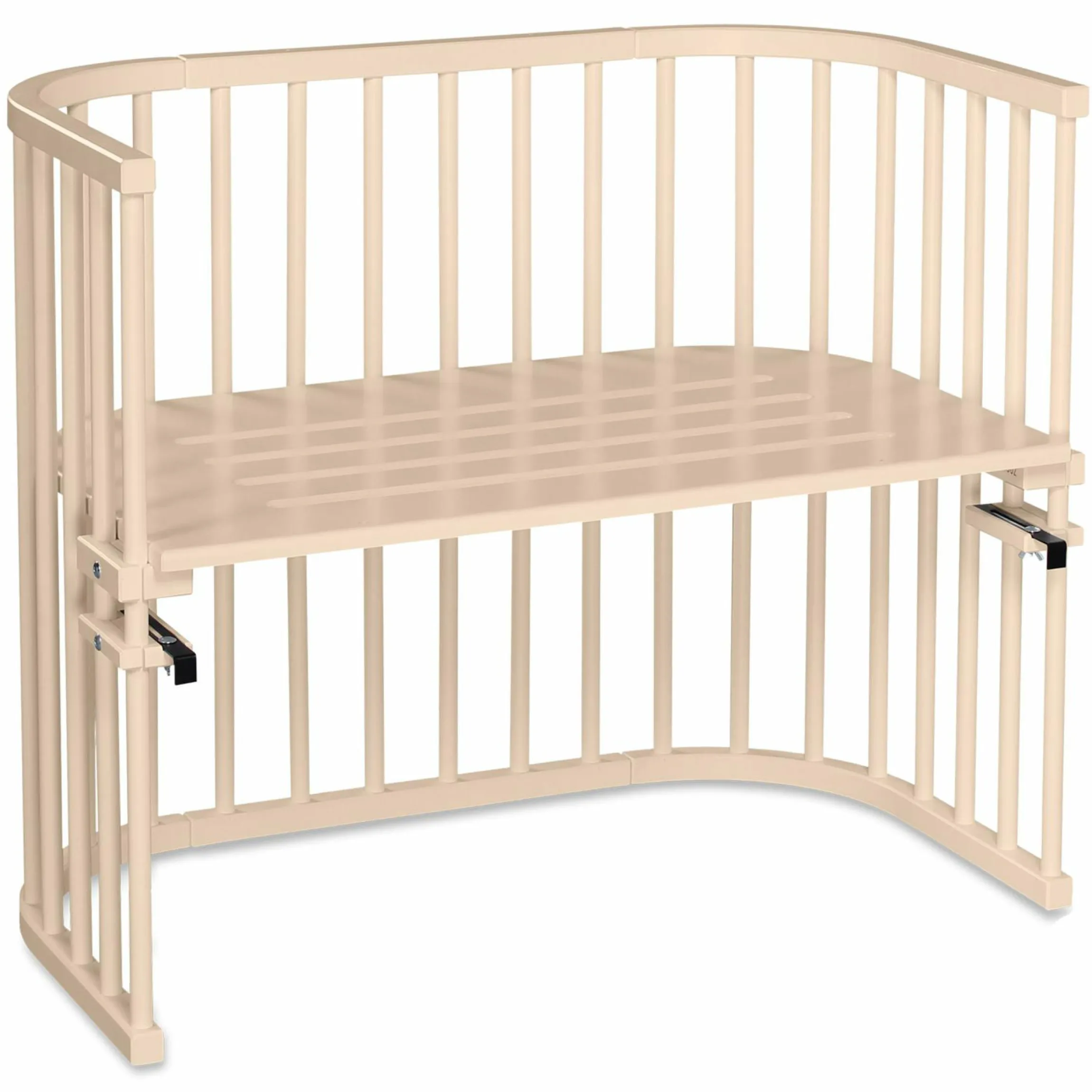 Beistellbett Maxi extra Groß - auch für Zwillinge - Beige lackiert - Kollektion 2024