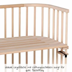 Beistellbett Maxi extra Groß - auch für Zwillinge - Natur unbehandelt - Kollektion 2024