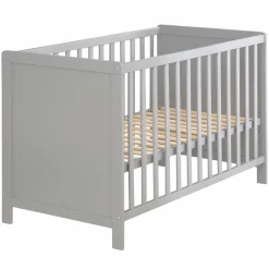 Beistellbett mit safe asleep Matratze, 6-fach höhenverstellbarem Lattenrost & 5 Schlupfsprossen 60 x 120 cm - Universal - Taupe