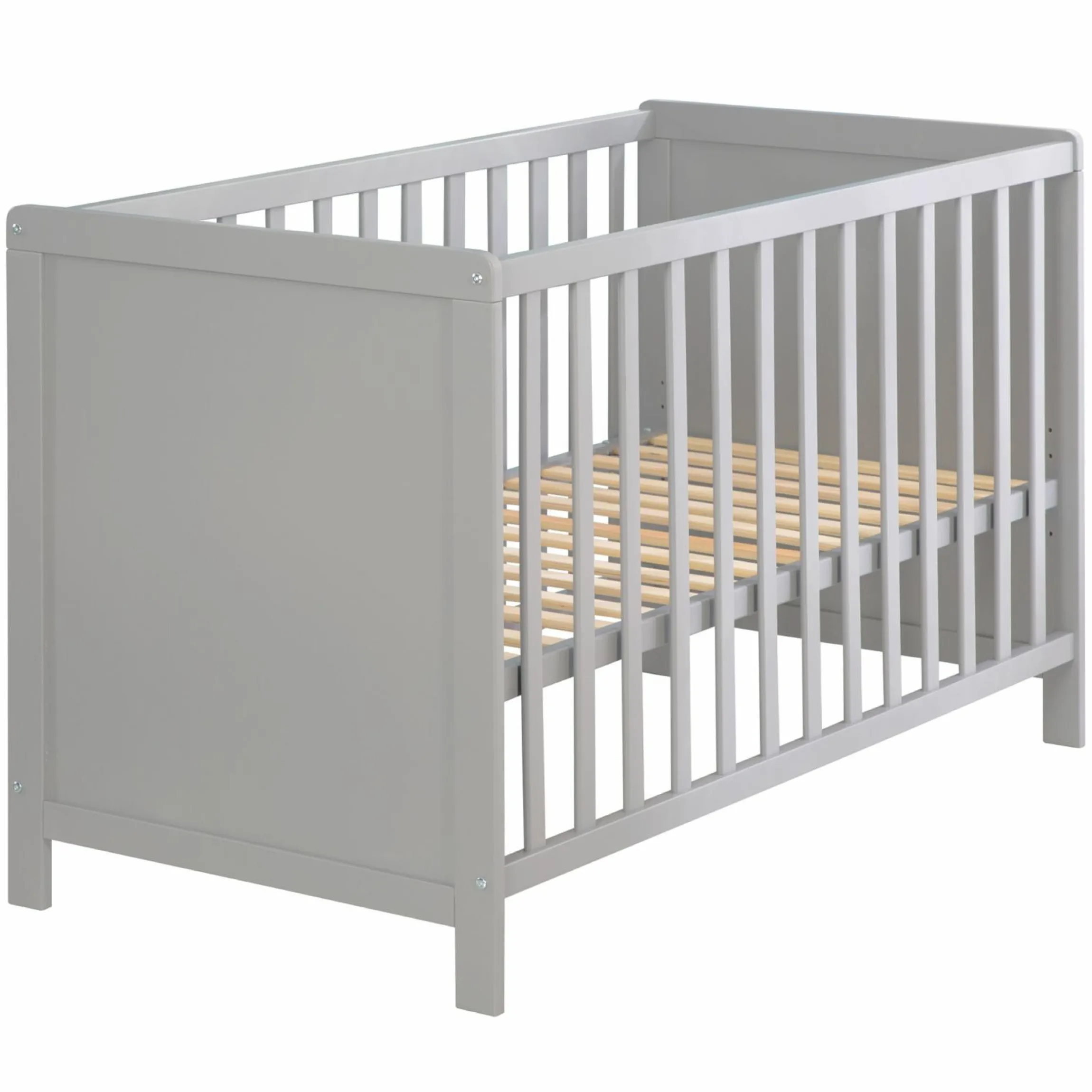 Beistellbett mit safe asleep Matratze, 6-fach höhenverstellbarem Lattenrost & 5 Schlupfsprossen 60 x 120 cm - Universal - Taupe