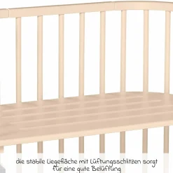 Beistellbett Original - Beige lackiert - Kollektion 2024