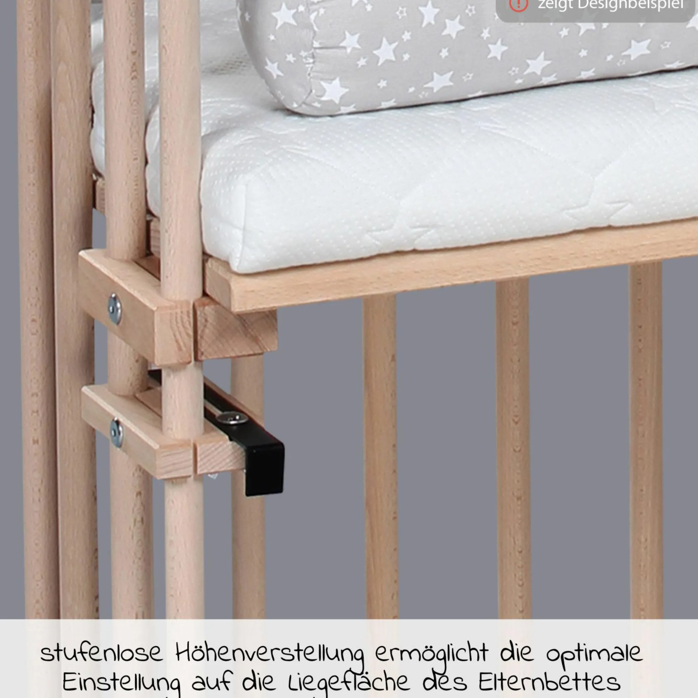 Beistellbett Original - Natur unbehandelt - Kollektion 2024
