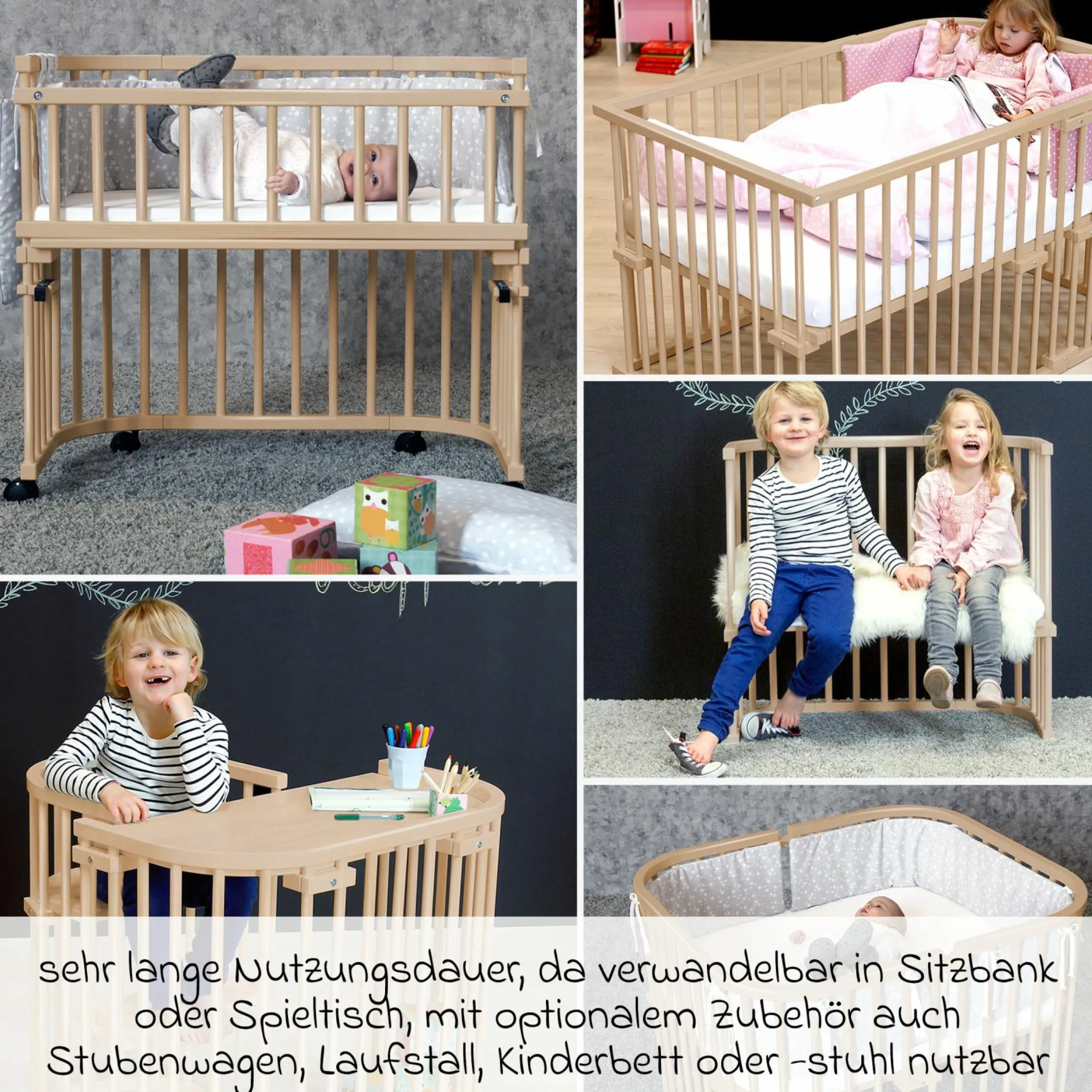 Beistellbett Original - Natur lackiert - Kollektion 2024