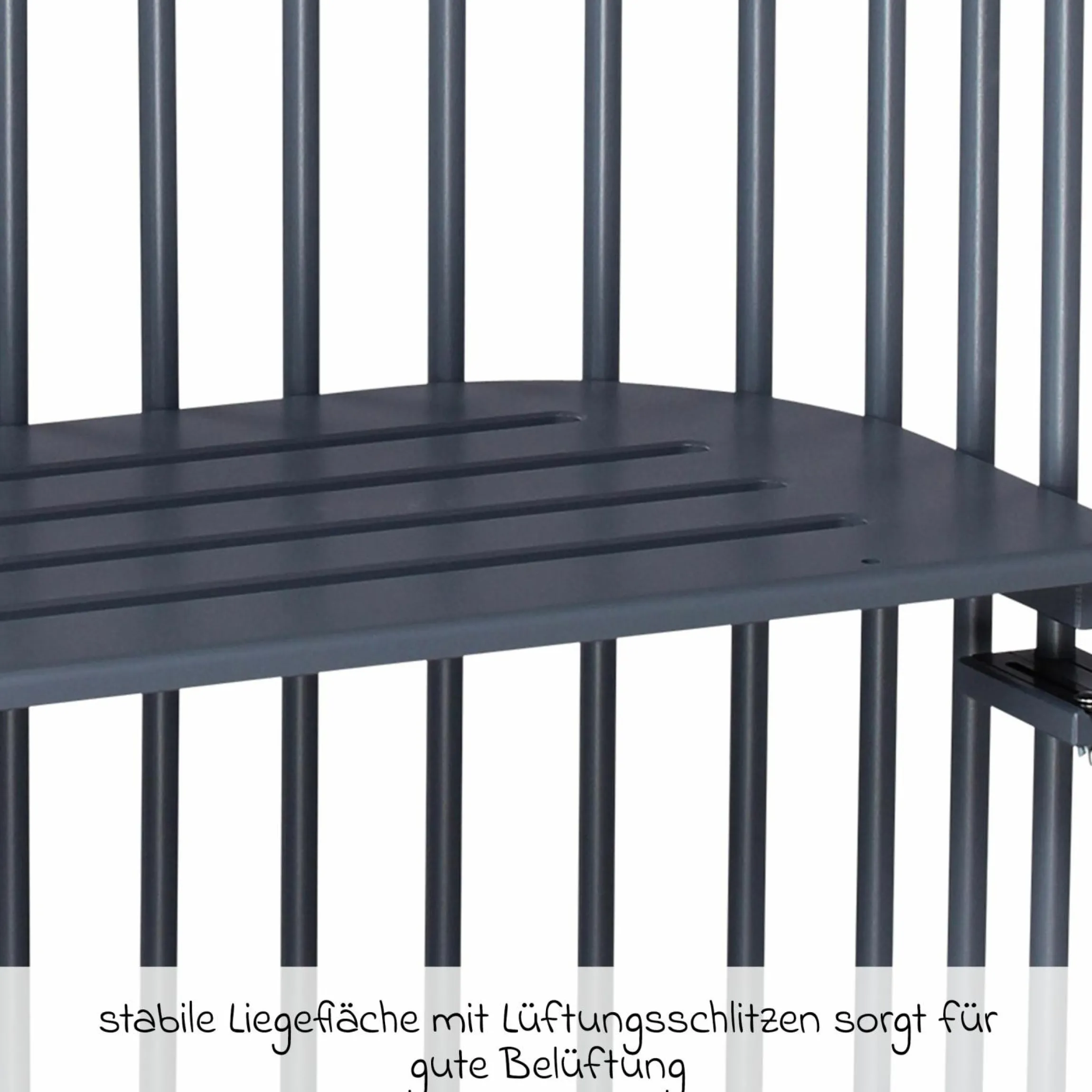 Beistellbett Original - Schiefergrau lackiert - Kollektion 2024