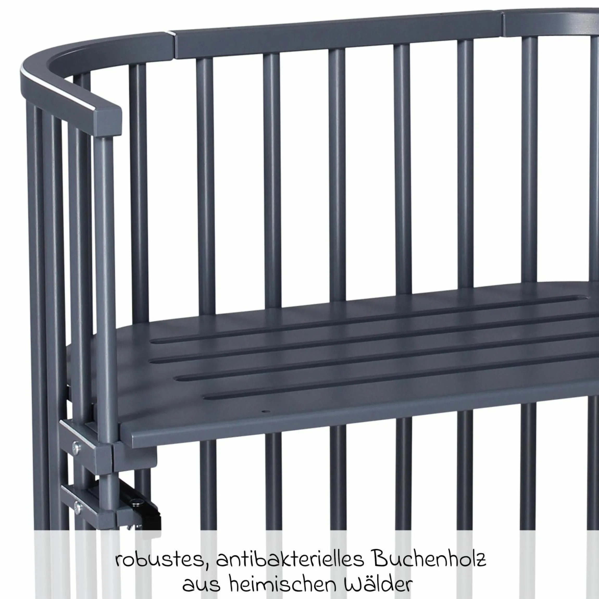 Beistellbett Original - Schiefergrau lackiert - Kollektion 2024