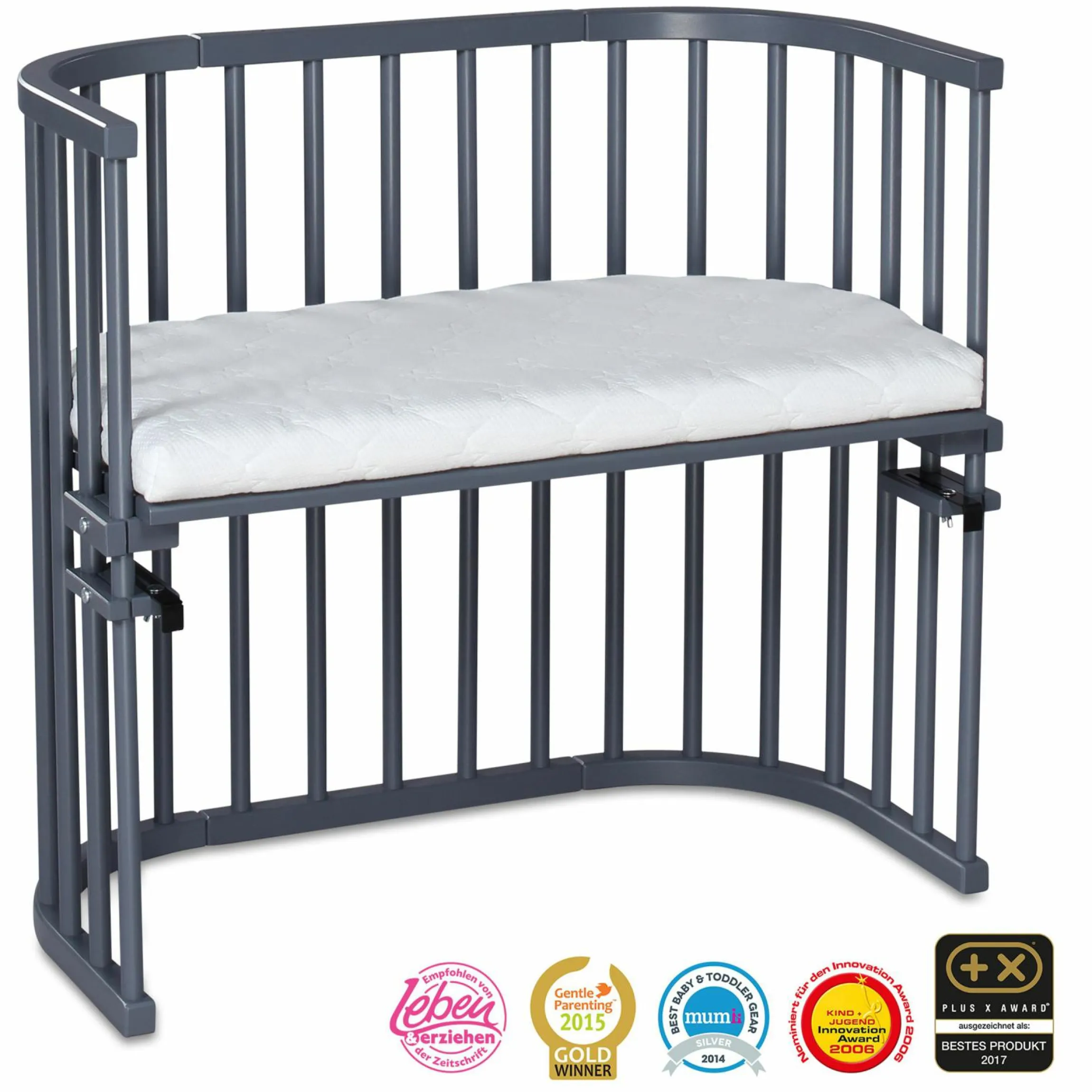 Beistellbett Original - Schiefergrau lackiert - Kollektion 2024