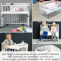 Beistellbett Original - Weiß lackiert - Kollektion 2024