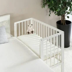 Beistellbett Premium Vario 2in1 - (auch für Boxspringbetten) - Weiß