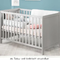Beistellbett und Kinderbett Hamburg 60 x 120 cm - Taupe