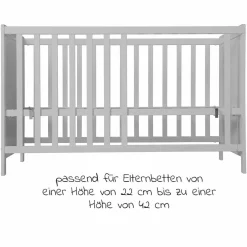 Beistellbett und Kinderbett Hamburg 60 x 120 cm - Taupe