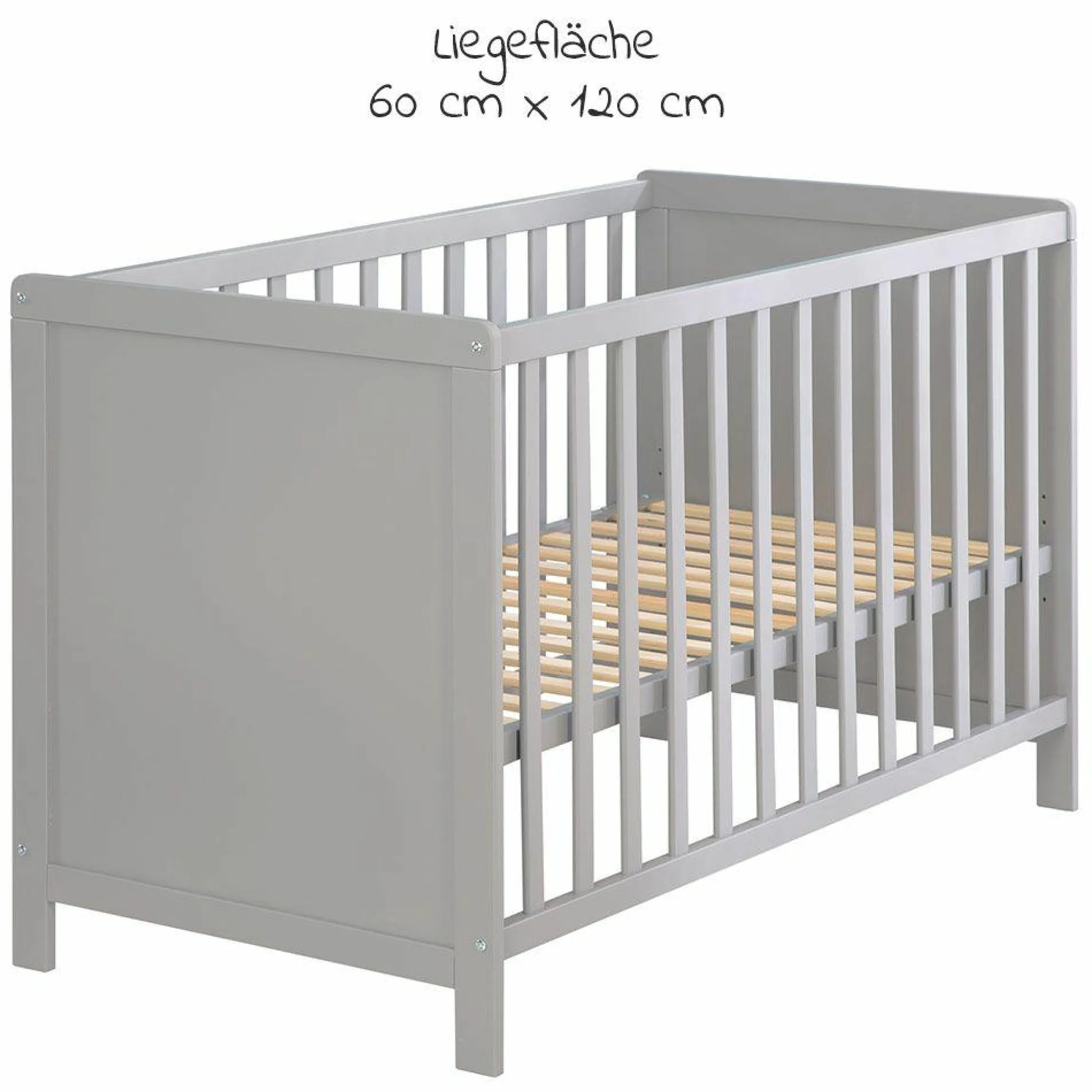 Beistellbett und Kinderbett Hamburg 60 x 120 cm - Taupe