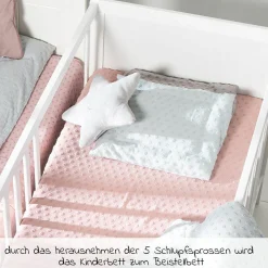 Beistellbett und Kinderbett Hamburg 60 x 120 cm - Weiß
