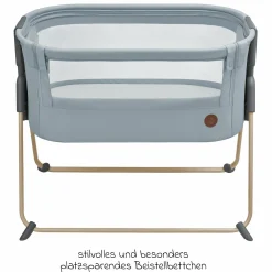 Beistellbettchen Tori Beyond Eco Care ab Geburt - 6 Monate inkl. Matratze & Tragetasche - Grey - Kollektion 2025
