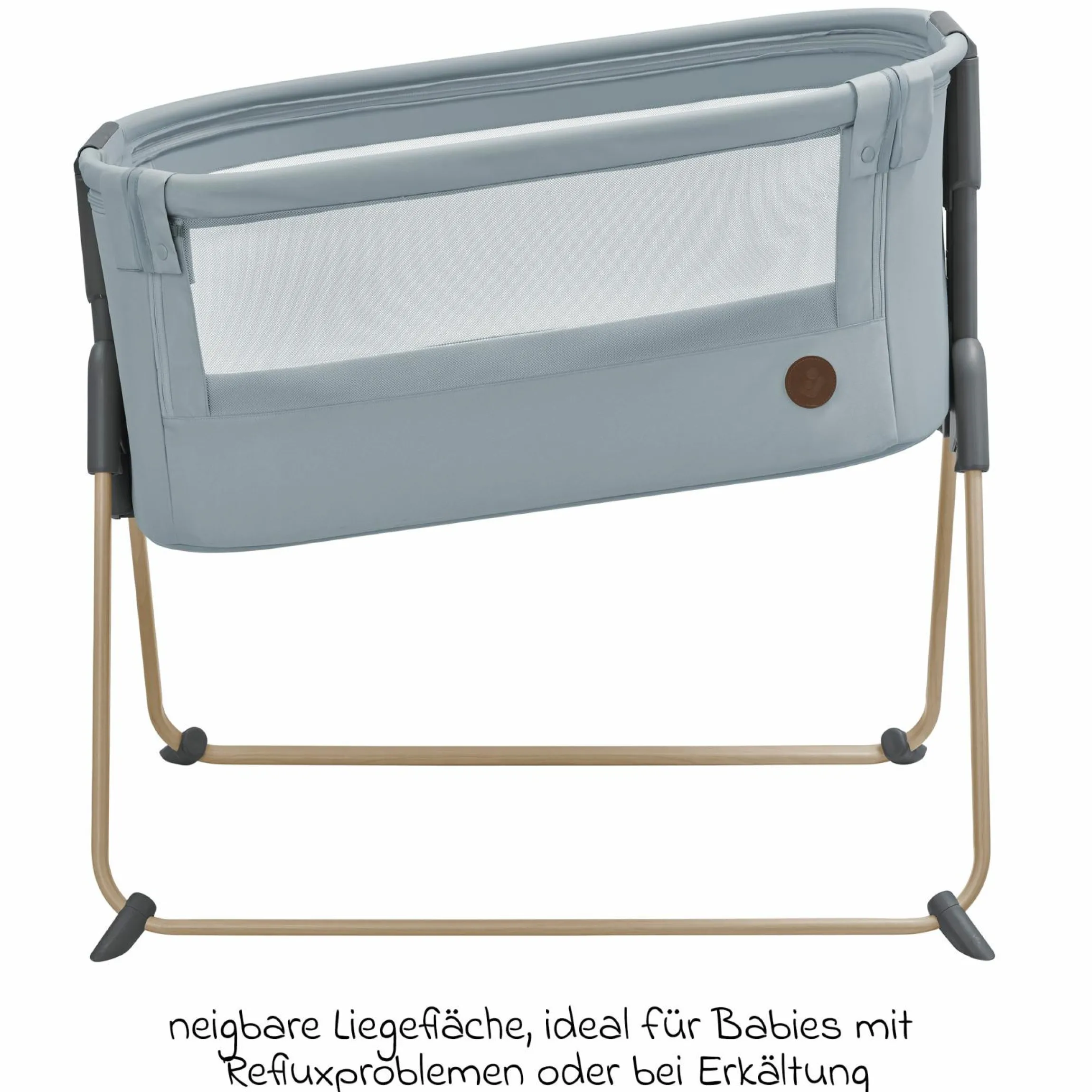 Beistellbettchen Tori Beyond Eco Care ab Geburt - 6 Monate inkl. Matratze & Tragetasche - Grey - Kollektion 2025
