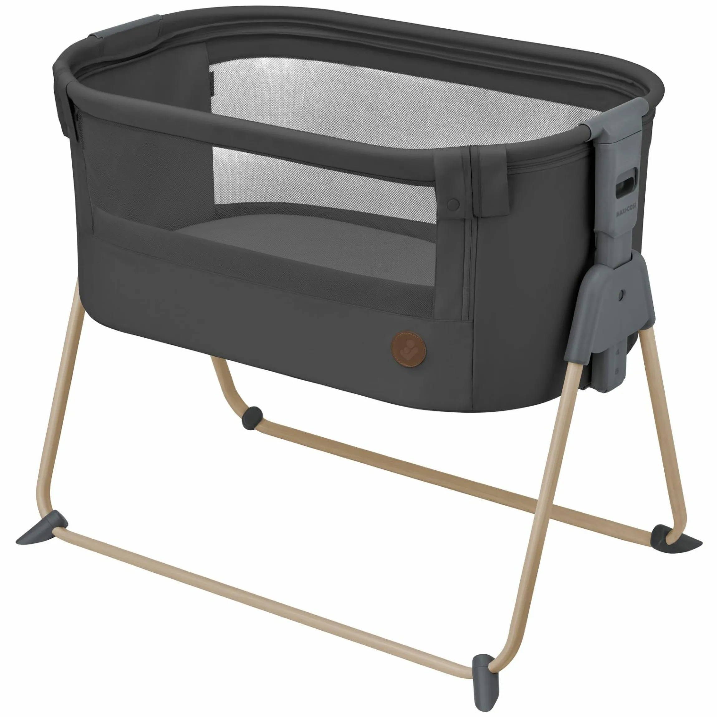 Beistellbettchen Tori Beyond Eco Care ab Geburt - 6 Monate inkl. Matratze & Tragetasche - Graphite - Kollektion 2025