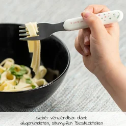 Besteck-Set 6-teilig - Punkte - Weiß