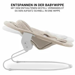 Beta Plus Dark Grey 5-tlg. Newborn Set - Hochstuhl + 2in1 Neugeborenen-Aufsatz & Wippe + Essbrett + Sitzkissen - Disney - Winnie the Pooh Beige