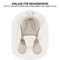 Beta Plus Natural 5-tlg. Newborn Set - Hochstuhl + 2in1 Neugeborenen-Aufsatz & Wippe + Essbrett + Sitzkissen - Disney Winnie the Pooh - Beige