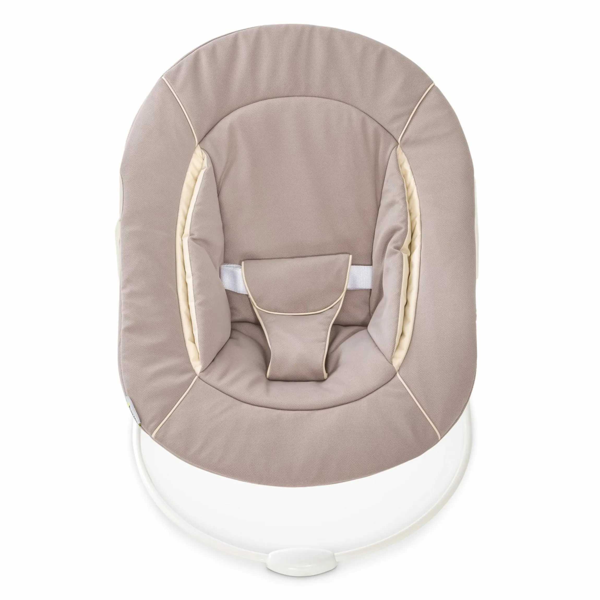 Beta Plus Whitewashed 5-tlg. Newborn Set - Hochstuhl + 2in1 Neugeborenen-Aufsatz & Wippe, Essbrett, Sitzkissen - Stretch Beige