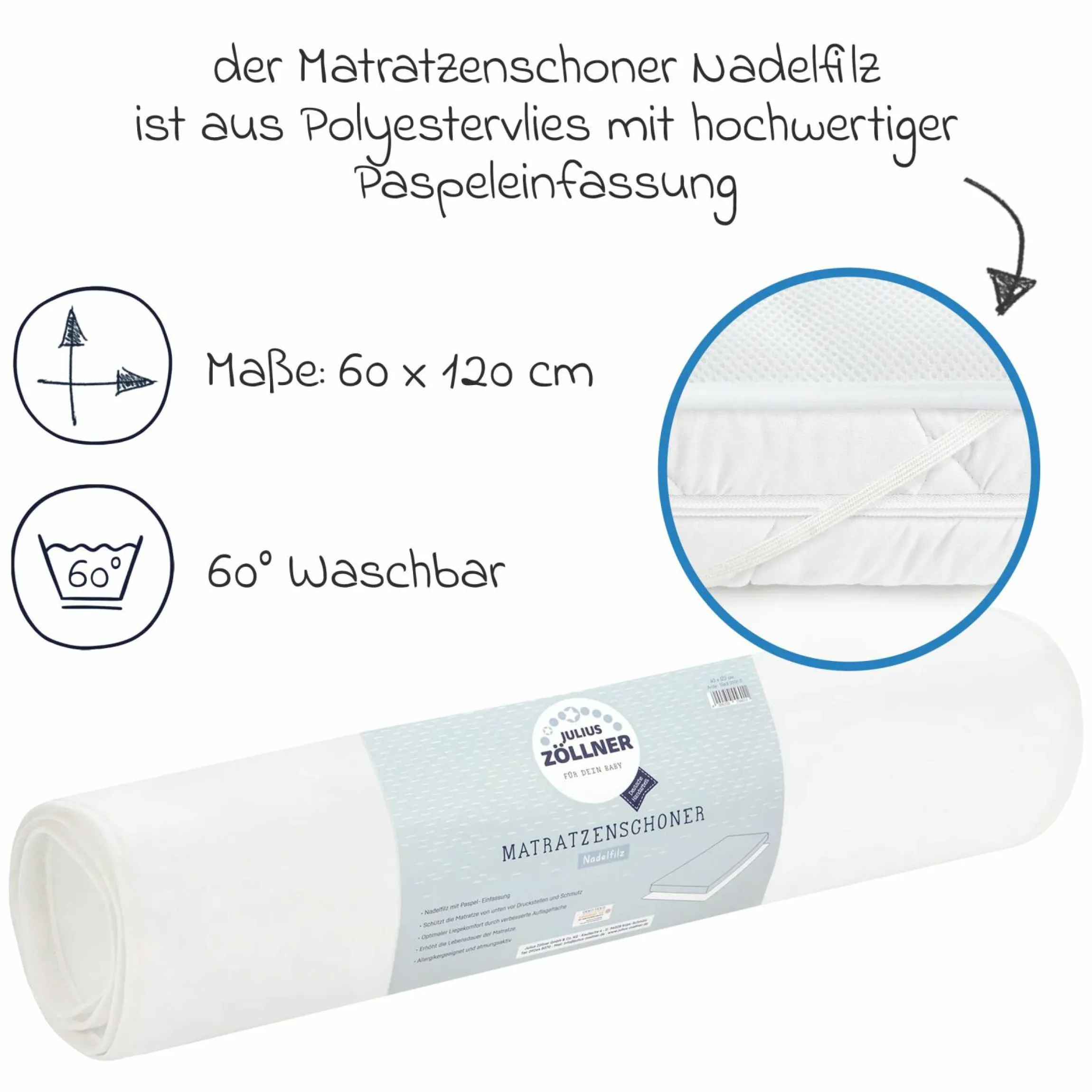 Betteinlage wasserdicht 40 x 50 cm