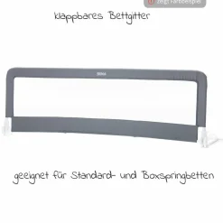Bettgitter Emma klappbar für Standart & Boxspringbetten 150 x 50 cm - Grau