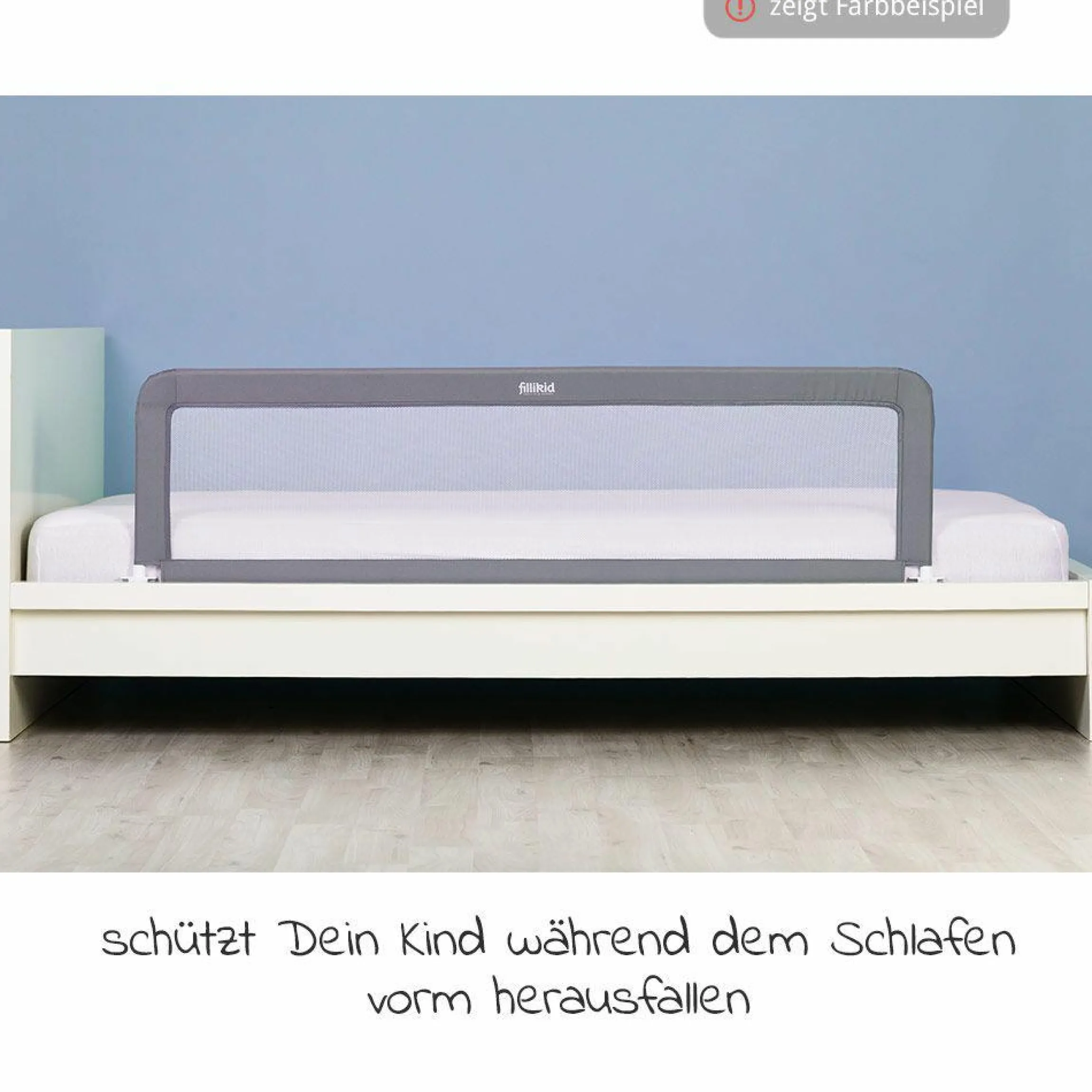 Bettgitter Emma klappbar für Standart & Boxspringbetten 150 x 50 cm - Grau