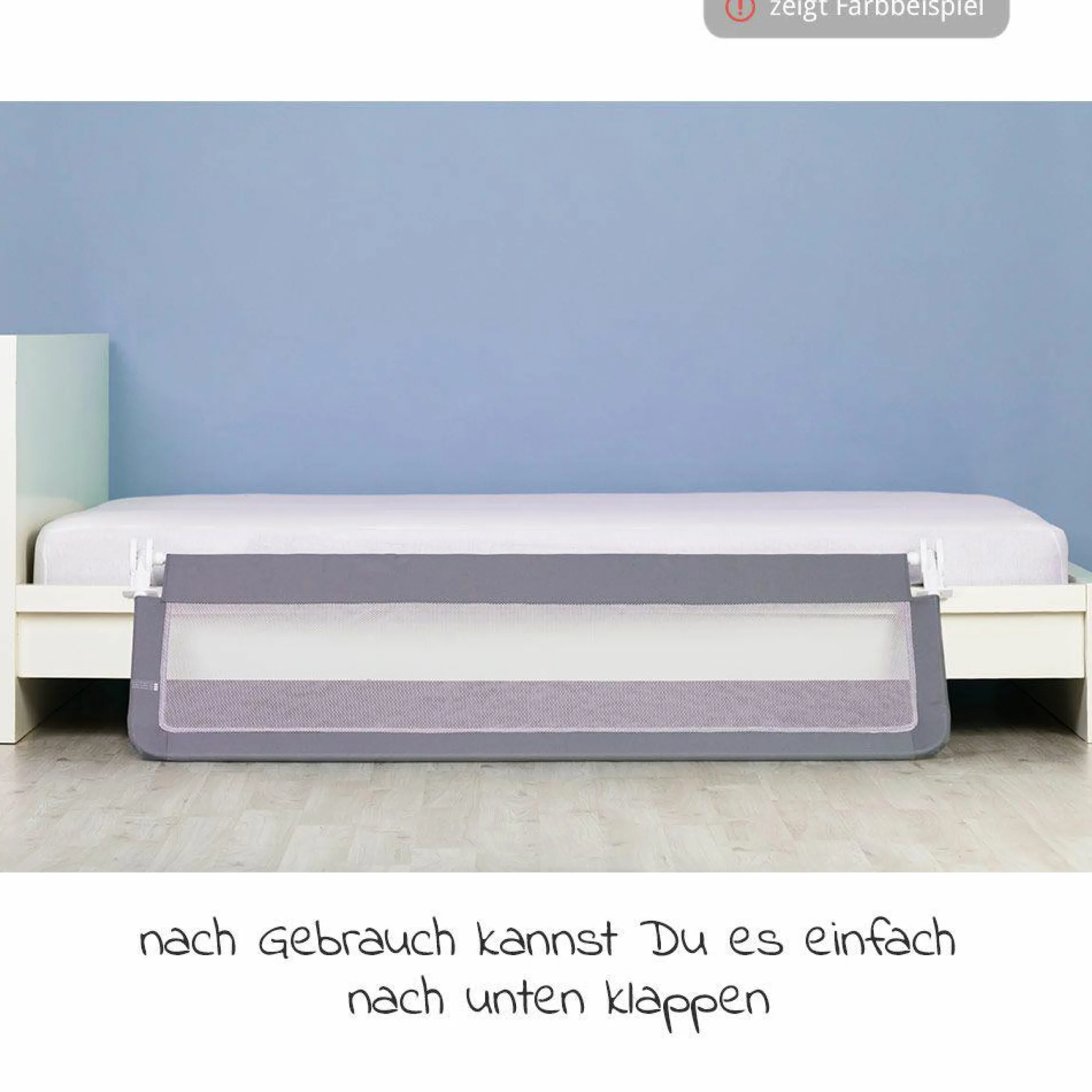 Bettgitter Emma klappbar für Standart & Boxspringbetten 150 x 50 cm - Grau