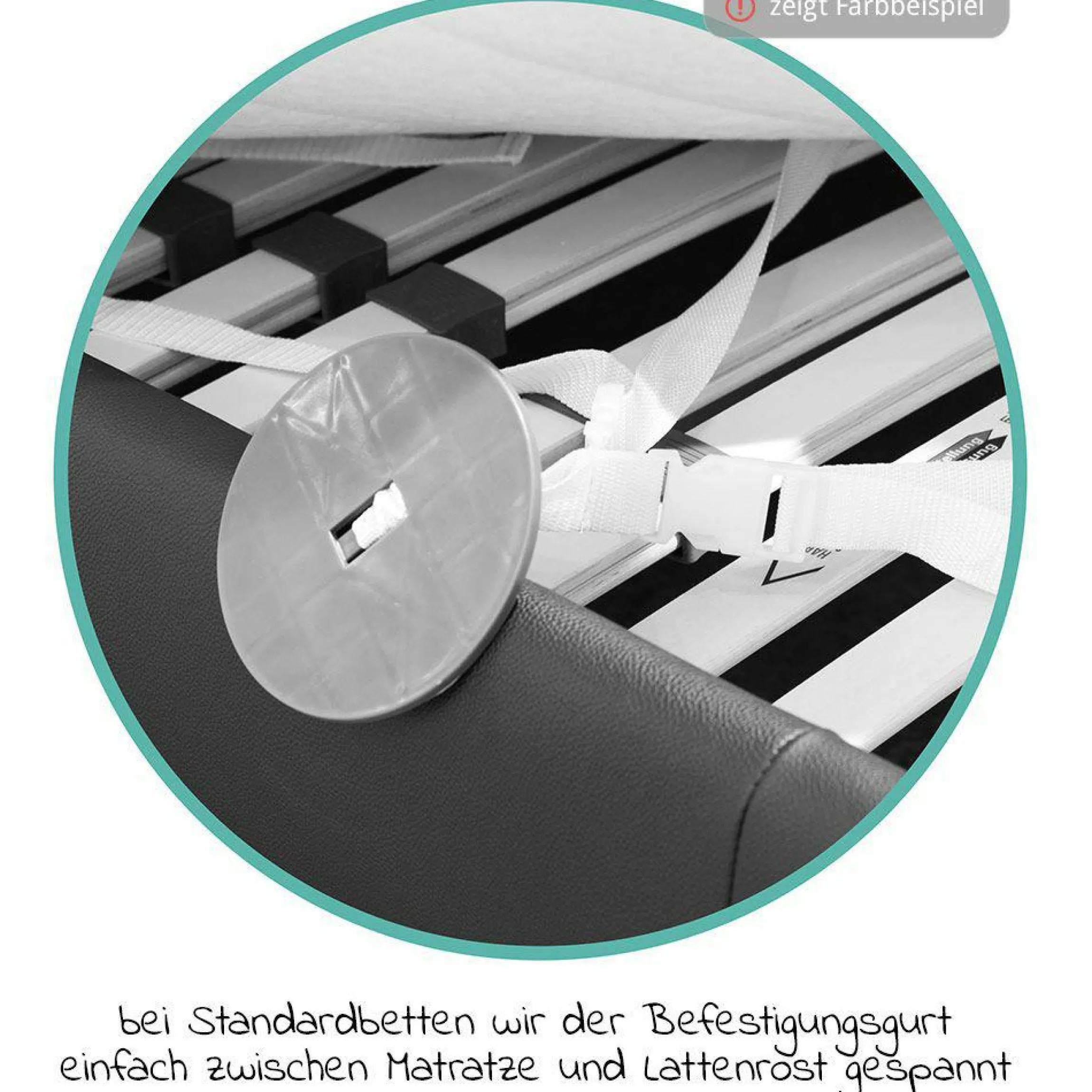 Bettgitter Emma klappbar für Standart & Boxspringbetten 150 x 50 cm - Grau