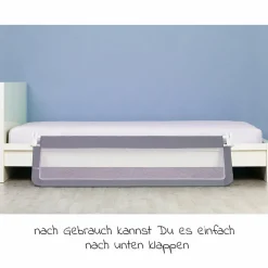 Bettgitter klappbar für Standard & Boxspringbetten 150 x 50 cm - Grau