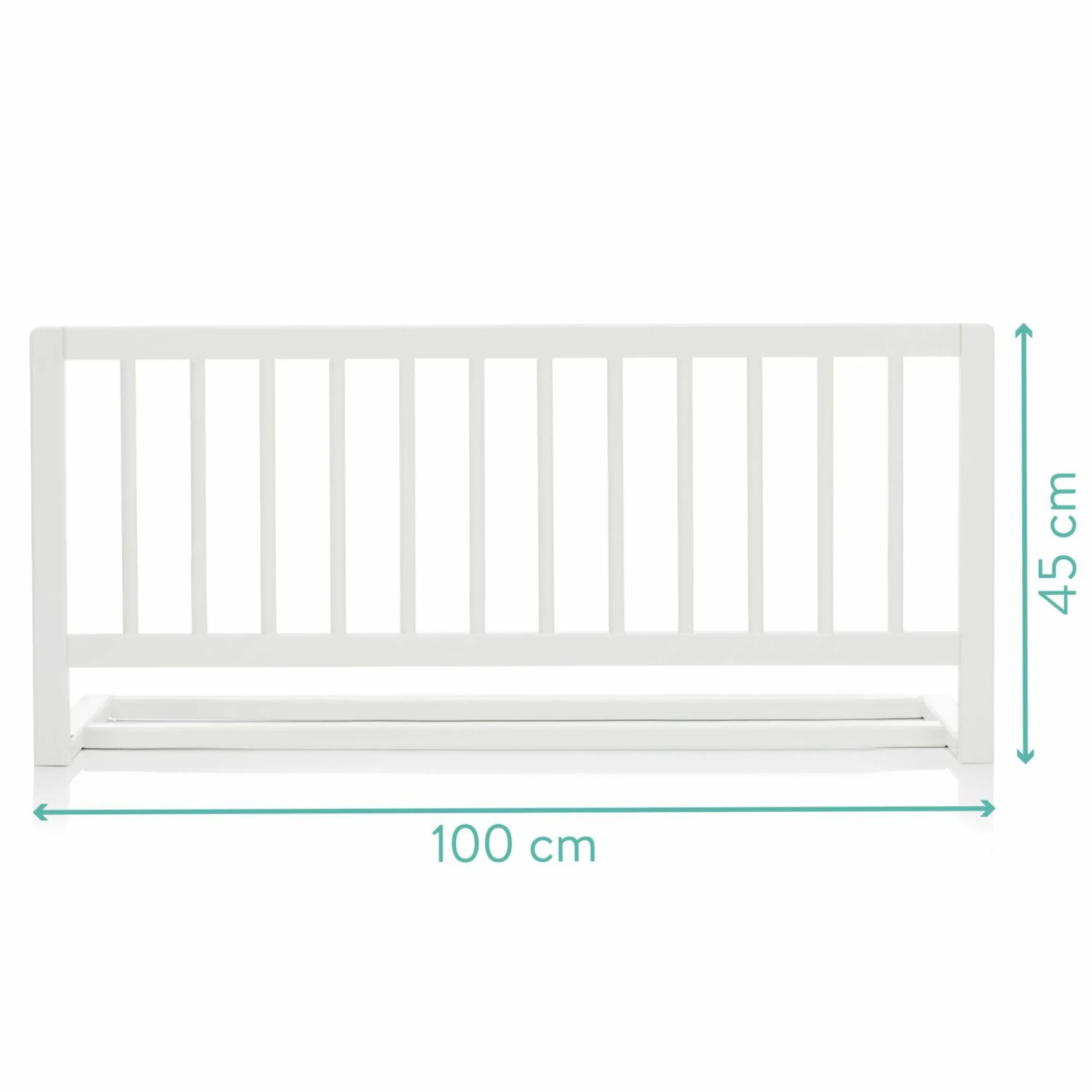 Bettgitter Lea aus massivem Buchenholz 100 x 45 cm - Weiß