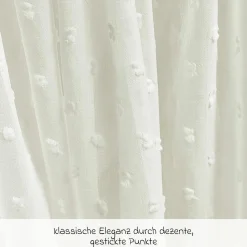 Betthimmel / Baldachin 240 x Ø 55 cm - Plume - Offwhite