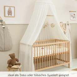 Betthimmel / Baldachin 240 x Ø 55 cm - Plume - Offwhite