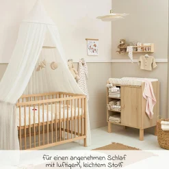 Betthimmel / Baldachin 240 x Ø 55 cm - Plume - Offwhite