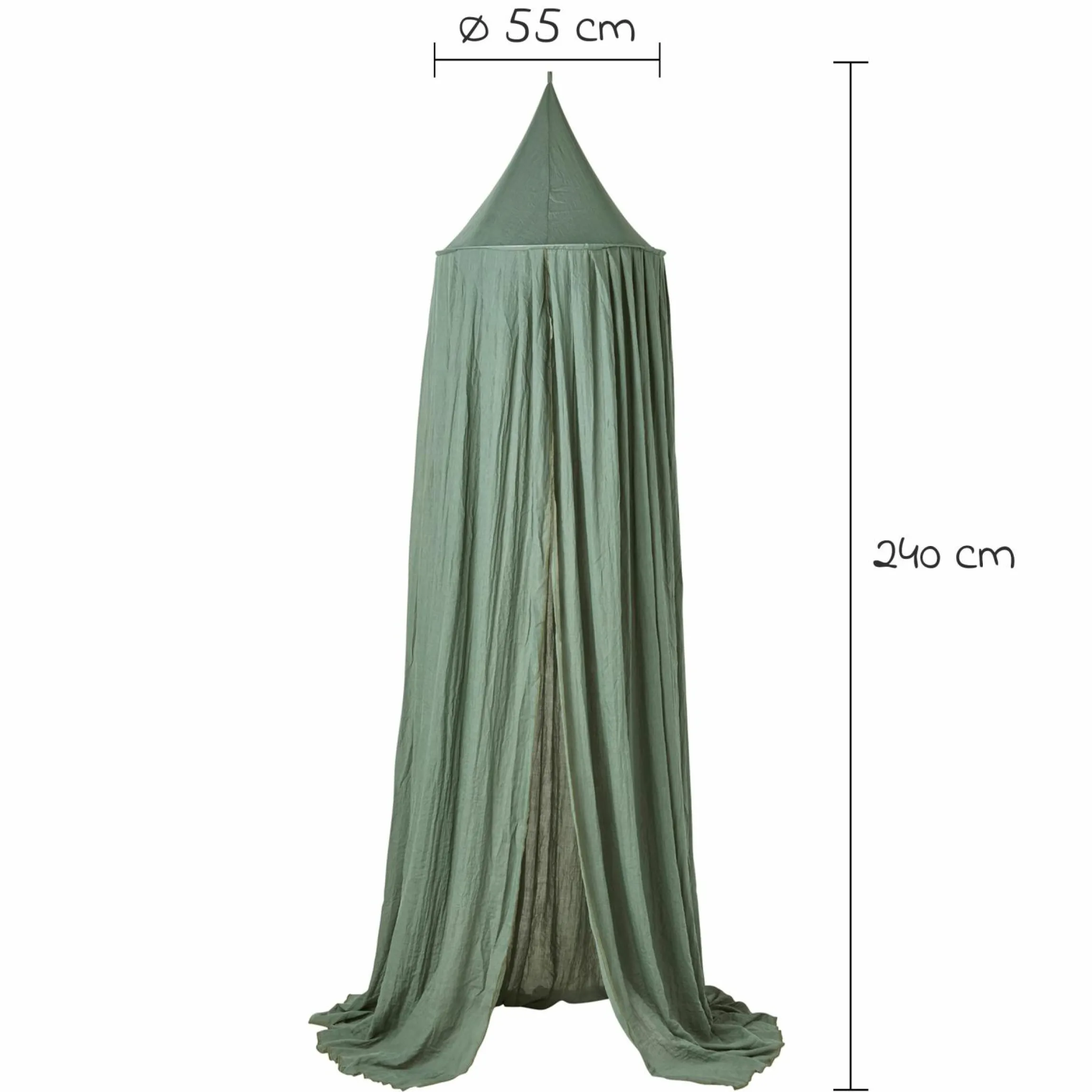 Betthimmel / Baldachin 240 x Ø 55 cm - Forest Green