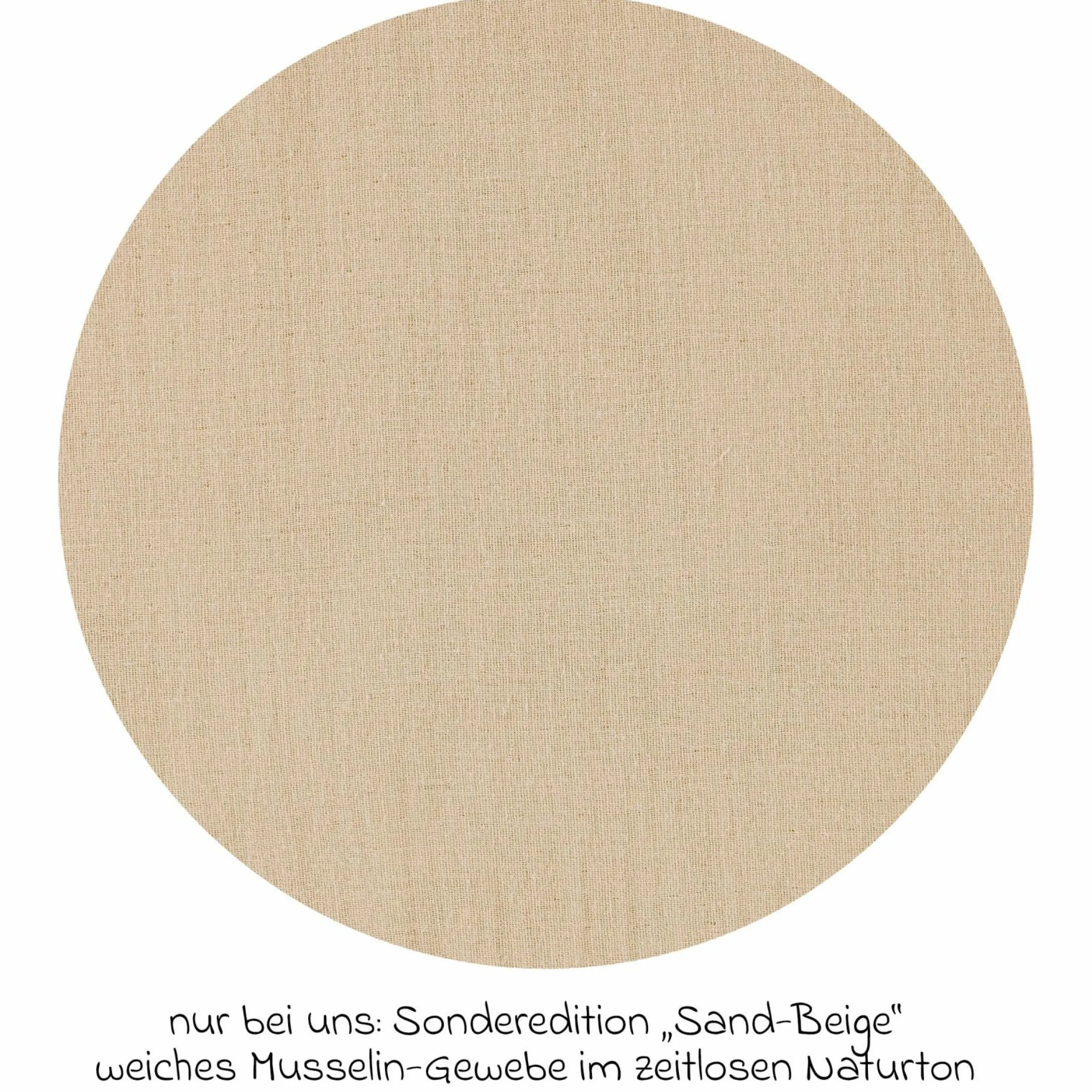 Bettschlange / Schlummer-Lounge Musselin 180 cm - Sand-Beige