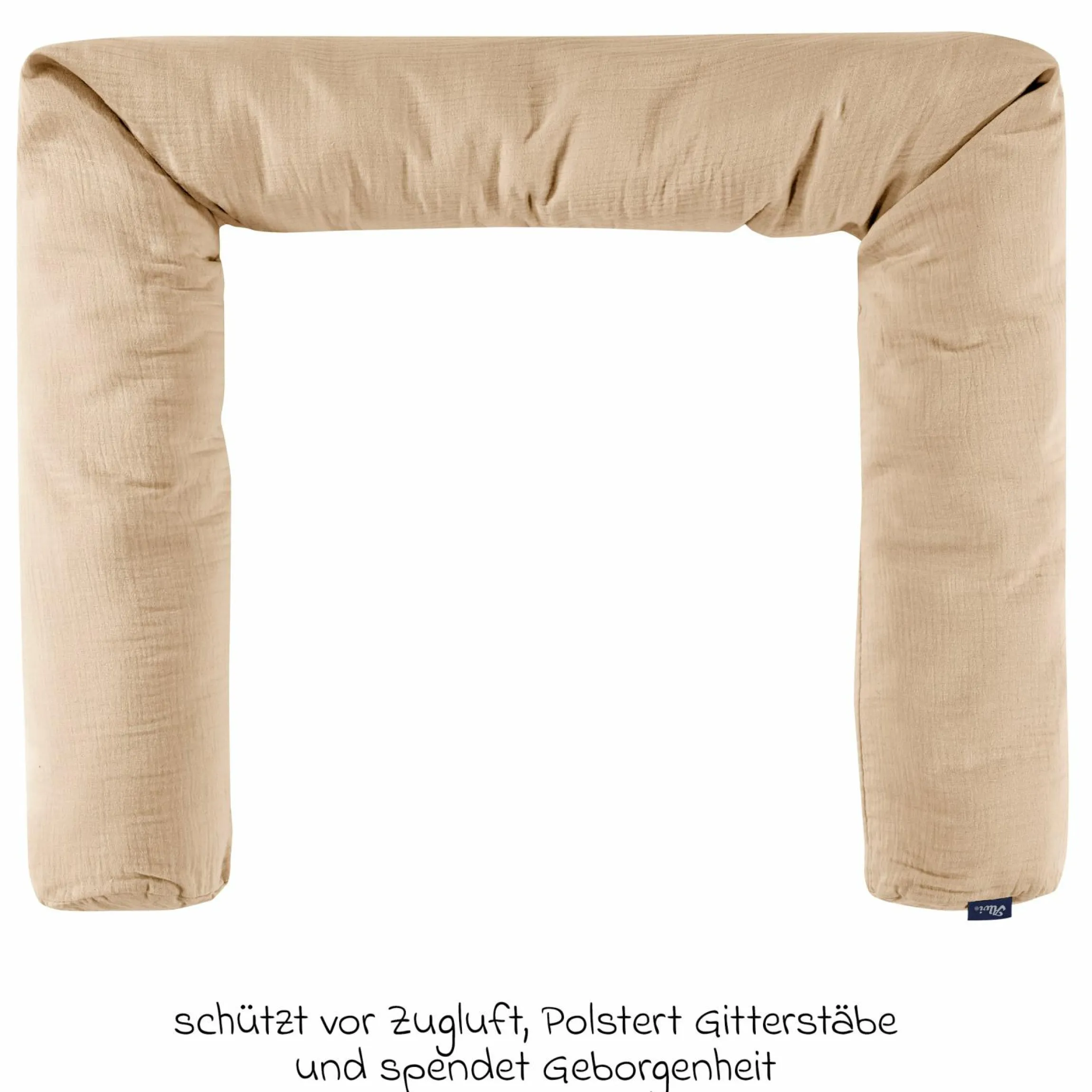 Bettschlange / Schlummer-Lounge Musselin 180 cm - Sand-Beige