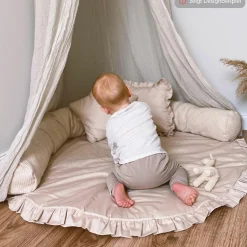 Bettschlange / Schlummer-Lounge Musselin 180 cm - Sand-Beige