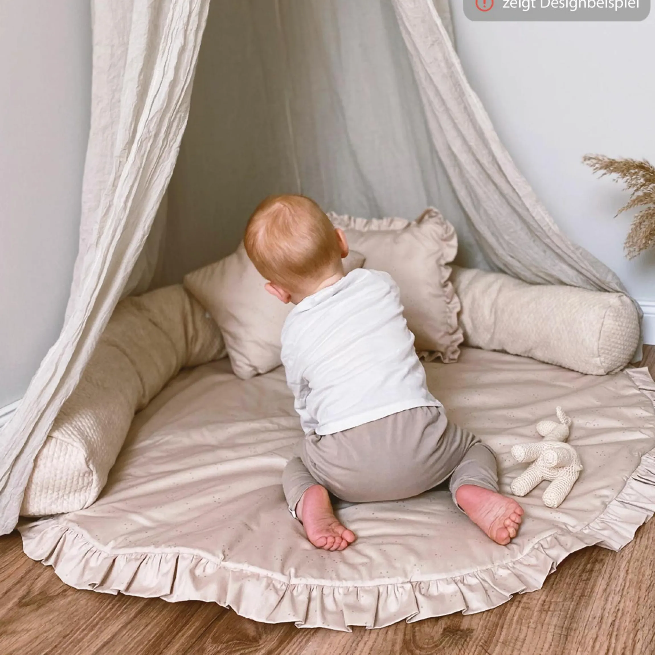 Bettschlange / Schlummer-Lounge Musselin 180 cm - Sand-Beige