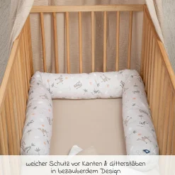 Bettschlange Jersey 180 cm - Savanne Beige