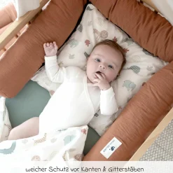 Bettschlange Musselin 180 cm - Dune
